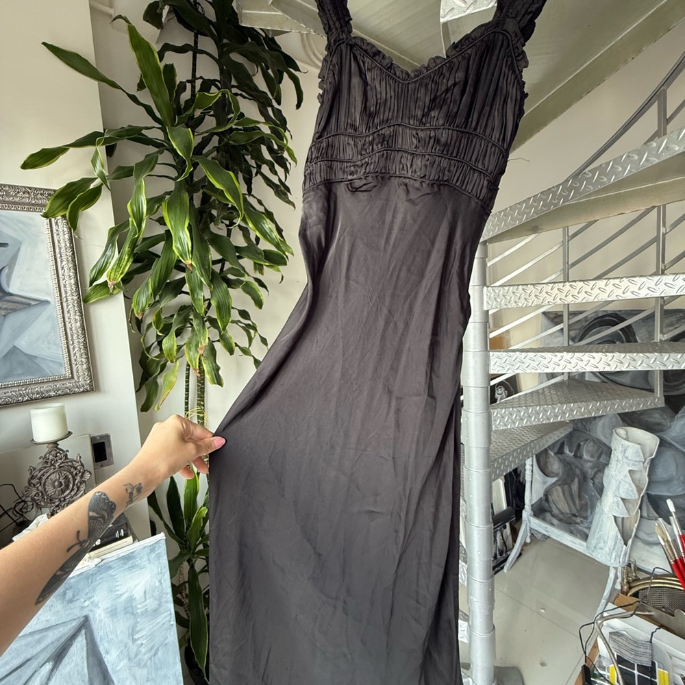 ASTR The Label Elegant Black Slip Dress